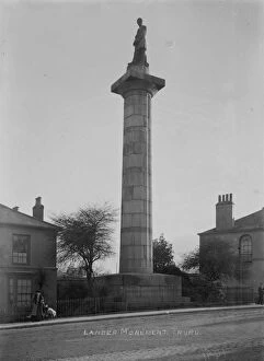 Truro Collection: The Lander Monument, Lemon Street, Truro, Cornwall. Probably early 1900s