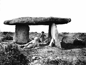 Madron Collection: Lanyon Cromlech, Madron, Cornwall. October 1858