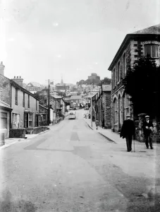 Launceston from St Thomas Road Newport, Cornwall. Around 1920s