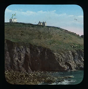 Images Dated 14th August 2018: Lloyds signal station, Bass Point, The Lizard, Landewednack, Cornwall. Around 1900