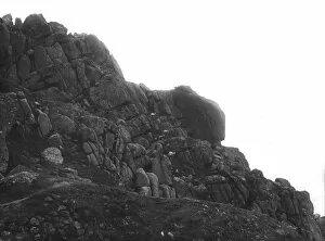Images Dated 27th November 2018: Logan Rock, Treryn Dinas, Porthcurno, St Levan, Cornwall. 1898