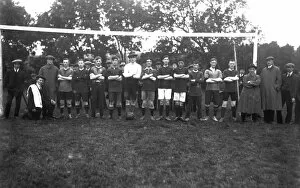 Sports Collection: A London football team, Cornwall. 12th September 1914