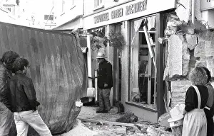 Lorry crash, Lostwithiel, Cornwall. September 1990