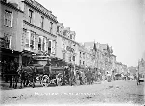 Transport Collection: Market day in Boscawen Street, Truro, Cornwall. Around 1910