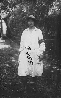 Women's Land Army Collection: Member of the First World War Womens Land Army, Tregavethan Farm, Truro, Cornwall. 1917