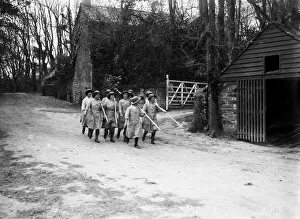 Images Dated 24th April 2017: Members of the First World War Womens Land Army. Tregavethan Farm, Truro, Cornwall. May 1917