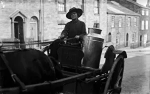 Images Dated 31st October 2016: Milk cart, Truro, Cornwall. Probably 1923