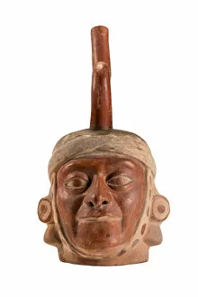 World Cultures Collection: Moche Culture Portrait Vessel, Truxillo, Peru