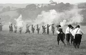 Images Dated 21st August 2017: Mock civil war battle, Lostwithiel, Cornwall. June 1980