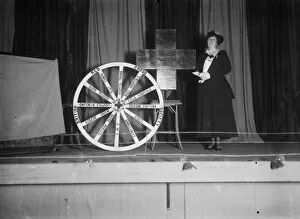 Images Dated 9th February 2016: Mrs Morse with a Red Cross display, lecturing on the Cornwall Work Auxiliary