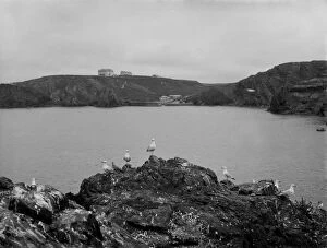 Mullion Collection: Mullion Cove (Porth Mellin), from the Island, Mullion, Cornwall. 10th June 1908