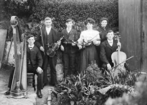 Images Dated 5th December 2016: Musical ensemble, Indian Queens, St Columb Major, Cornwall. 1909