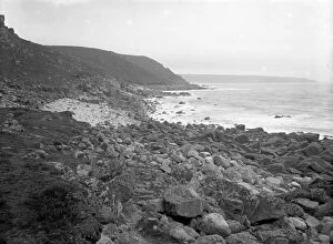 St Just in Penwith Collection: Nanjulian Beach / Nanquidno Beach, St Just in Penwith, Cornwall. Probably early 1900s