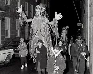 Images Dated 14th August 2018: New Years Eve Giants, Lostwithiel, Cornwall. 31st December 1990