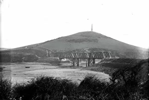 Padstow Collection: Newly completed Padstow railway viaduct, Cornwall. Around March 1899