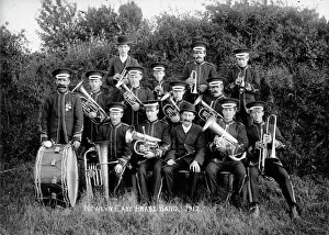 St Newlyn East Collection: Newlyn East brass band, St Newlyn East, Cornwall. 1912