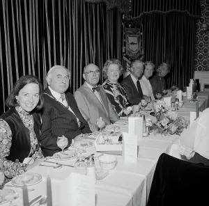 Newquay Old Cornwall Society / Federation of Old Cornwall Societies dinner, Newquay, Cornwall. 1978 or possibly 1977