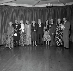 Newquay Old Cornwall Society / Federation of Old Cornwall Societies dinner, Newquay, Cornwall. 1978 or possibly 1977
