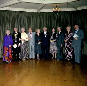 Newquay Old Cornwall Society / Federation of Old Cornwall Societies dinner, Newquay, Cornwall. 1978 or possibly 1977