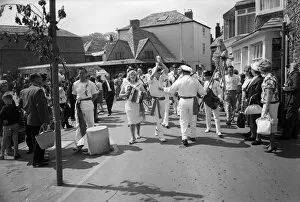 Images Dated 3rd August 2018: The Obby Oss, The Strand, Padstow, Cornwall. 1966