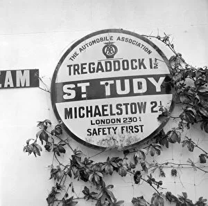 St Tudy Collection: Old a sign, St Tudy, Cornwall. 1976