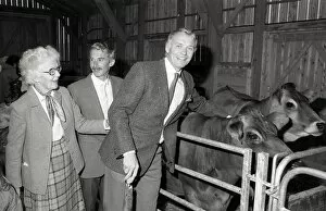 Lostwithiel Collection: Opening of new livestock unit, Churchtown Farm, Lanlivery, Cornwall. October 1987