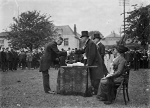 Images Dated 13th August 2019: Outdoor presentation, possibly on The Green, Truro, Cornwall. Early 1900s