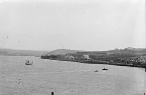 Images Dated 8th August 2016: Padstow railway station from across the estuary, Cornwall. Before 1907