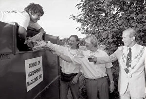 Images Dated 24th September 2018: Paper Recycling, Lostwithiel, Cornwall. August 1990