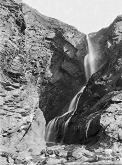 Images Dated 17th December 2018: Pentargon waterfall, St Juliot, near Boscastle, Cornwall. 1902
