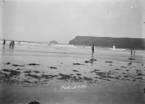 St Minver Collection: Pentire Point from Polzeath beach, St Minver, Cornwall. Around 1930s