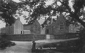 Perranzabuloe Collection: Penwartha School from the front, Perranzabuloe, Cornwall. Early 1900s
