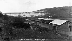 Images Dated 26th July 2016: Perranporth Railway Station, Cornwall. Around 1903