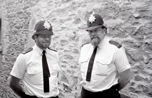 Images Dated 21st July 2018: Police Officers, Lostwithiel, Cornwall. May 1990