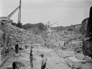 Quarrying Collection: Polkanuggo Quarry, Stithians, Cornwall. Around 1900
