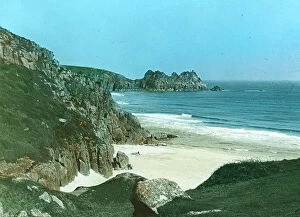 St Levan Collection: Porthcurnow beach, St Levan, Cornwall. Early 1900s