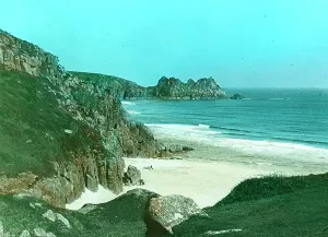 Porthcurnow beach, St Levan, Cornwall. Early 1900s