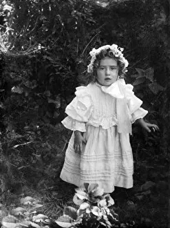 Images Dated 12th October 2017: Portrait of little girl, Grampound, Cornwall. Early 1900s