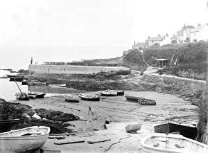 Images Dated 21st February 2017: Portscatho harbour, Gerrans, Cornwall. Early 1900s