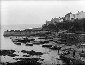 Gerrans Collection: Portscatho harbour, Gerrans, Cornwall. 1901