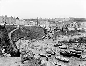 Gerrans Collection: Portscatho harbour and village, Gerrans, Cornwall. 1901