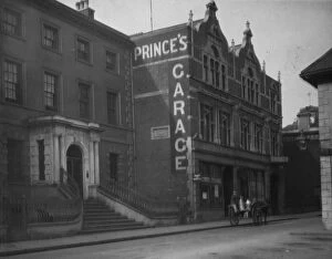 Images Dated 29th October 2019: Princes House and Princes Garage, Princes Street, Truro, Cornwall. In or before 1934