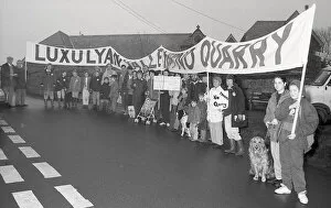 Images Dated 24th October 2019: Protest, Lanlivery, Cornwall. 1993