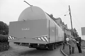 Lostwithiel Collection: Restormel Road jammed by Lorry, Lostwithiel, Cornwall. March 1993