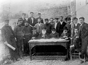 Images Dated 13th January 2020: The Riots Group Committee, Newquay, Cornwall. 1897