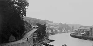 Images Dated 25th March 2019: The river, Looe, Cornwall. Early 1900s