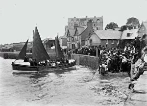 Images Dated 14th November 2019: RNLI lifeboat Arab I at the quay, Padstow, Cornwall. 1883-1900
