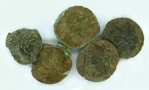 European Archaeology Collection: Roman Coins, St Columb Minor, Cornwall