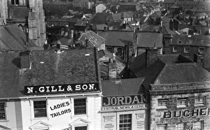 Images Dated 10th June 2019: Rooftop view from City Hall, Truro, Cornwall. Early 1900s