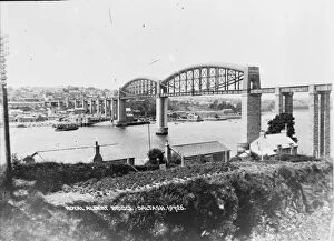 Images Dated 8th August 2016: The Royal Albert Bridge, Saltash, Cornwall. Early 1900s